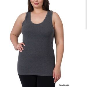 PLUS COTTON SPANDEX RACERBACK TANK